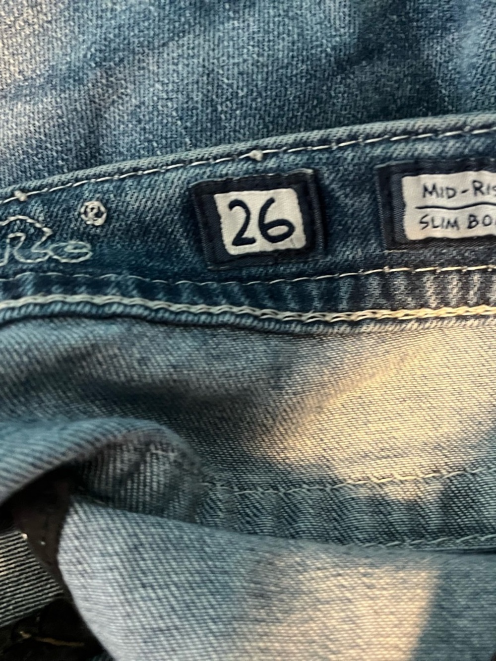 Miss Me womens bootcut Jeans in Light Blue Denim